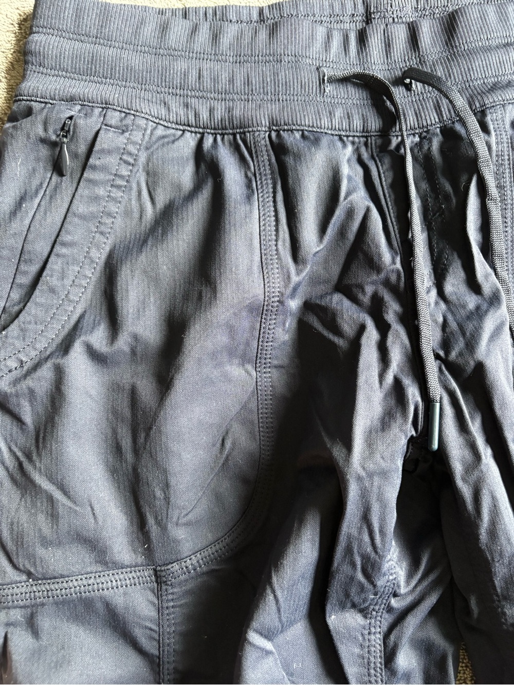 Women’s North Face Aphrodite Navy Drawstring Casual Capri Pants - Picture 4 of 8